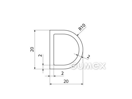 SILIKONPROFILE D-FORM